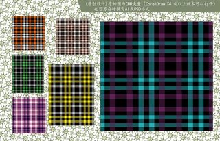 格子面料CDR格式矢量格子背景