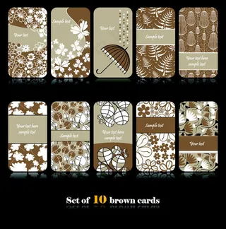 时尚花纹图案背景卡片矢量素材