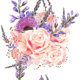 紫色卡通矢量花朵背景素材 紫色卡通矢量花朵背景素材