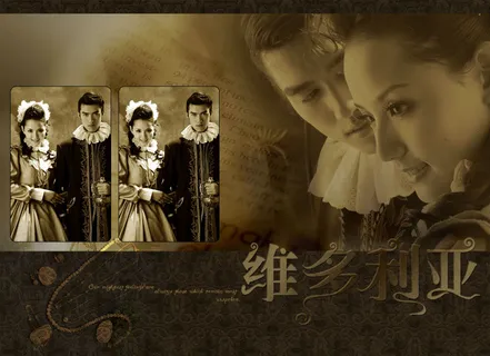 维多利亚怀旧婚纱PSD分层模 维多利亚怀旧婚纱PSD分层模