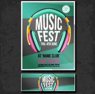 创意耳麦矢量设计图ai