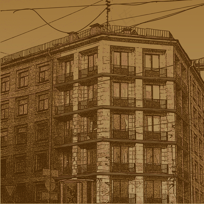 欧式建筑装饰画矢量素材5