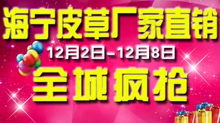 海宁皮草促销广告