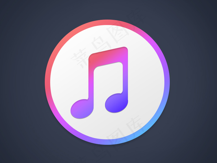 iTunes icon音乐图标psd模版下载