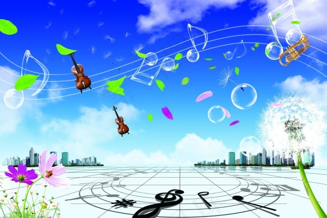 音乐背景(3780X2520(DPI:80))psd模版下载