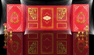 红金色婚礼迎宾效果图