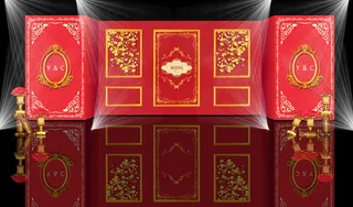 红金色婚礼迎宾效果图