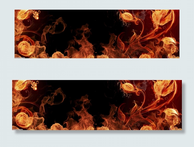 火焰花纹背景banner　