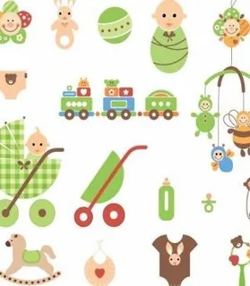 可爱的新生儿元素矢量图形 可爱的新生儿元素矢量图形