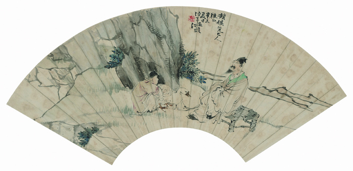 齐白石 折枝花卉扇面图片