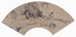 齐白石 折枝花卉扇面图片