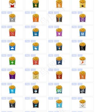 薯条LOGO设计图标下载