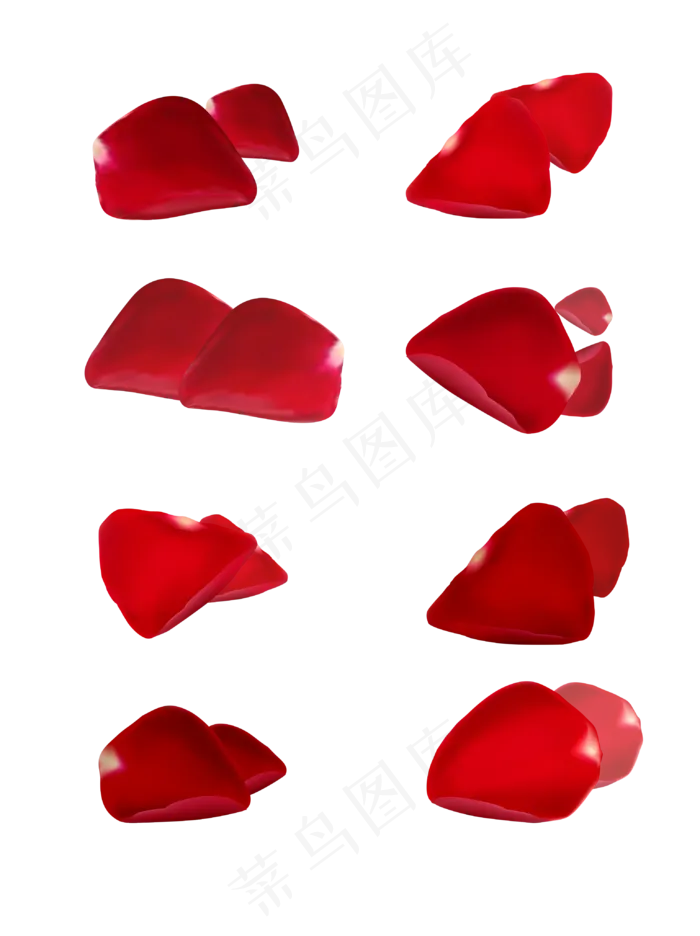 玫瑰花瓣红色元素设计(1024*1369px 72 dpi )psd模版下载