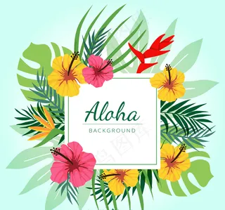 卡通彩绘花纹彩色花纹插画花卉