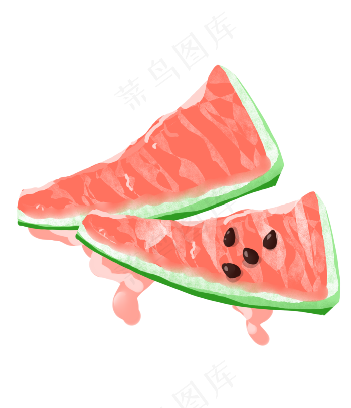 生活垃圾西瓜皮,免抠元素(2480*2884px 300 dpi )psd模版下载