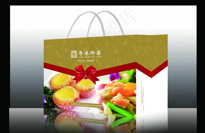 手提袋（展开图）图片cdr矢量模版下载