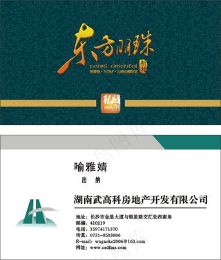 东方明珠地产名片设计矢量图