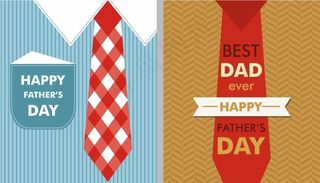 扁平化矢量领带条纹背景海报