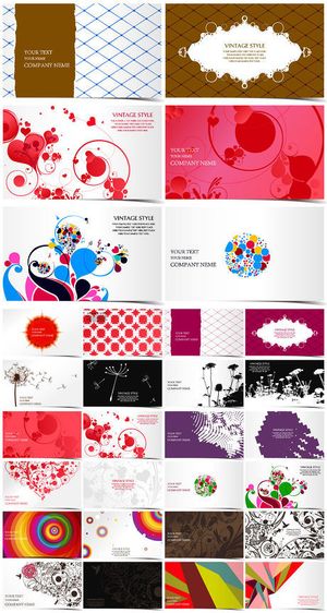 时尚绚丽卡片背景矢量素材