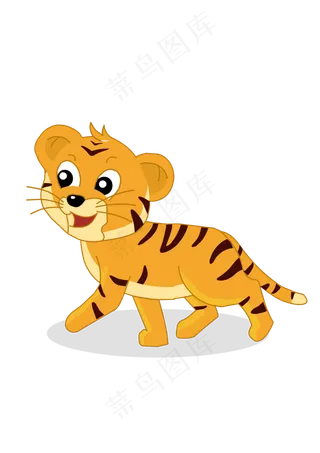 卡通可爱小老虎矢量图,免抠元素