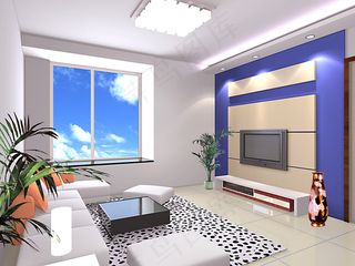 客厅电视背景效果图