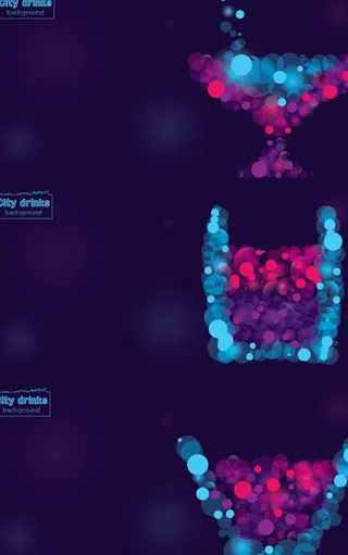 幻彩圆圈矢量素材图片