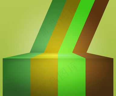 绿色复古条纹的舞台背景