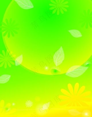 绿色海报 花朵 餐饮图片