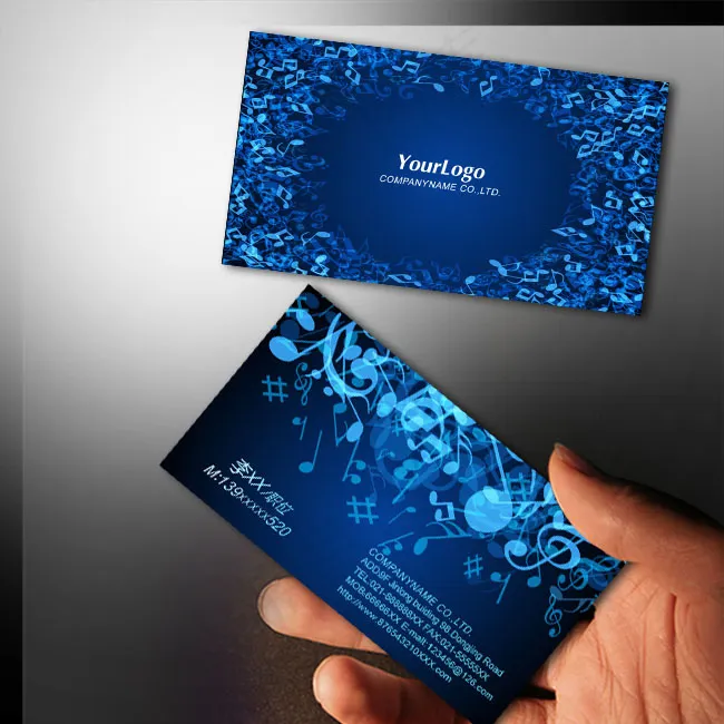 蓝色魅力 音乐休闲名片PSD模板下...psd模版下载