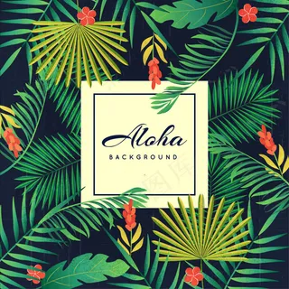 热带背景花卉主题背景