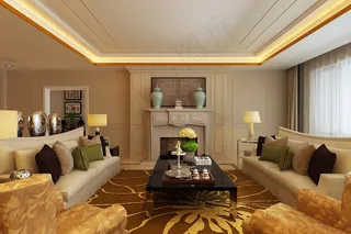 创意时尚客厅模型