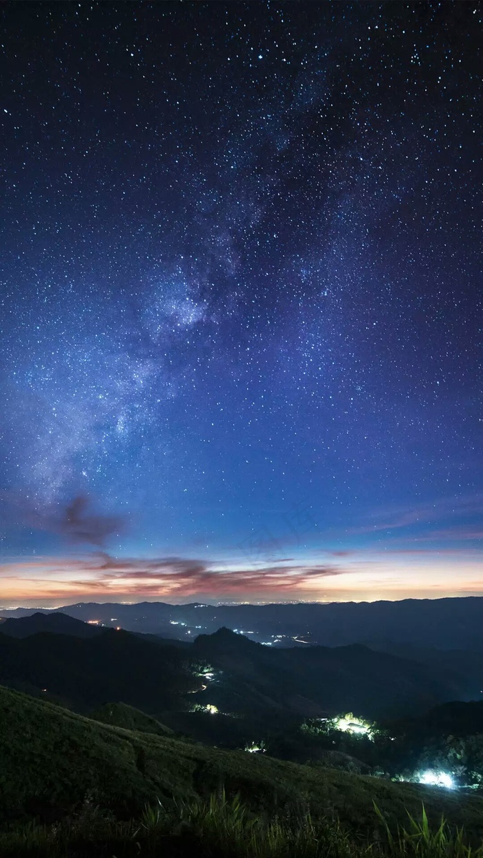 星空夜景高清摄影图片