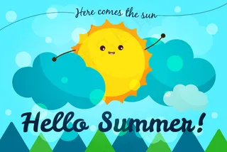 最新海滩旅游风情休闲海报图标元素