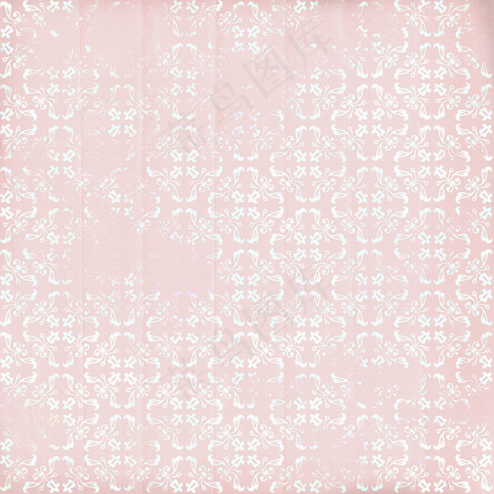 粉色背景与白色花纹图片