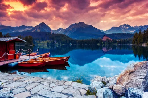 美丽湖面风景 美丽湖面风景