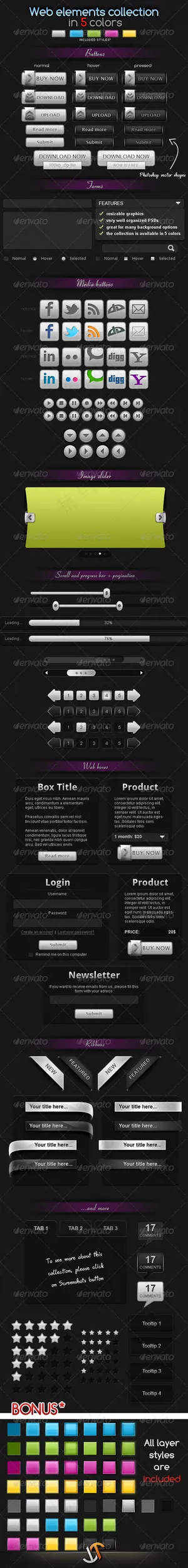 精美web网页设计装饰psd素材 精美web网页设计装饰psd素材