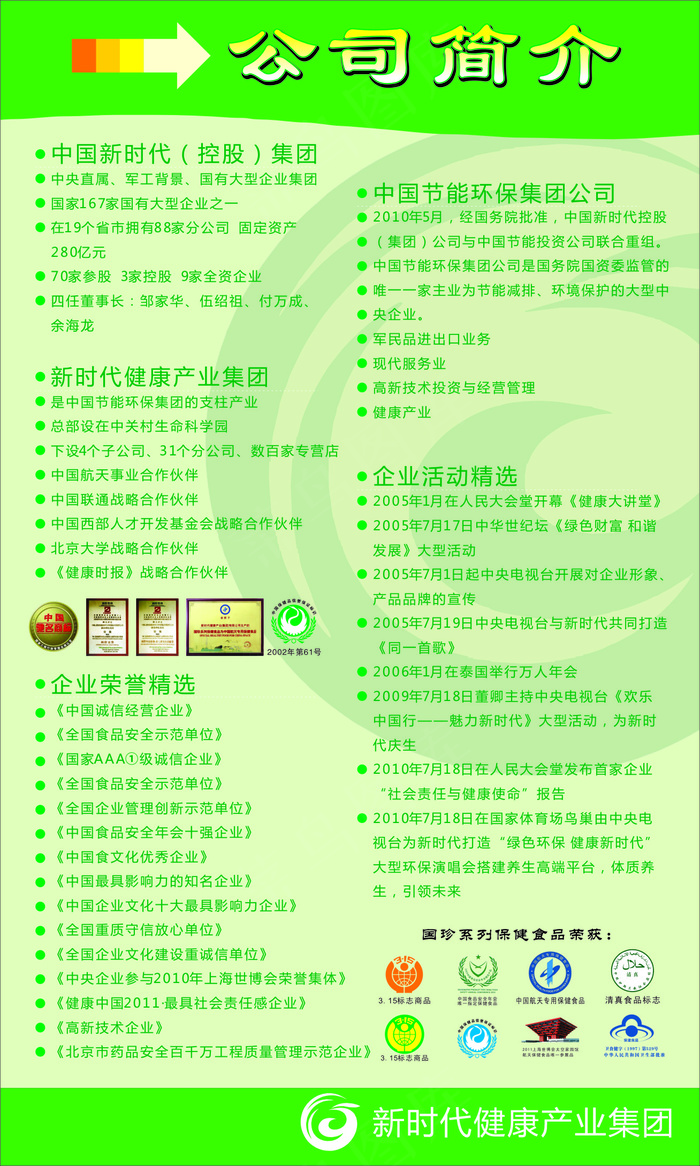 新时代公司简介cdr矢量模版下载