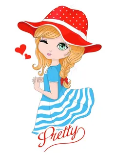 时尚卡通女性设计矢量素材