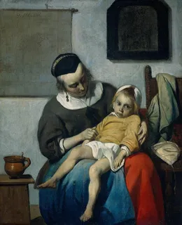 妇女和他的孩子肖像画 妇女和他的孩子肖像画