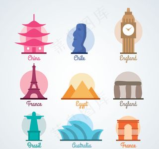 世界文化遗产系列建筑素材