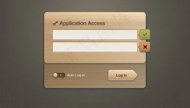 经典木制登陆框psd素材免费下载psd模版下载