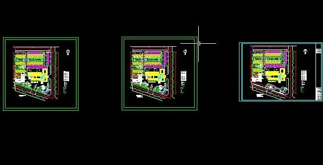 宾馆门前绿化设计总平面位置图