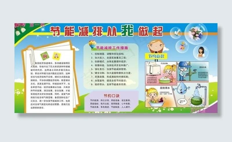 节能减排图片cdr矢量模版下载