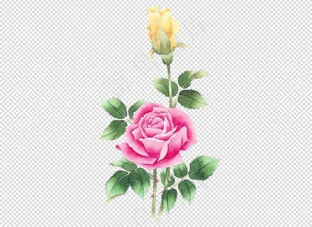 唯美免扣手绘花朵叶子树叶背景墙素材...