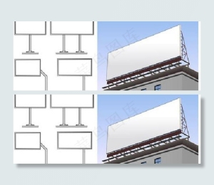 户外大型广告牌矢量素材图片