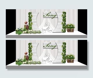 森系简约婚礼效果图