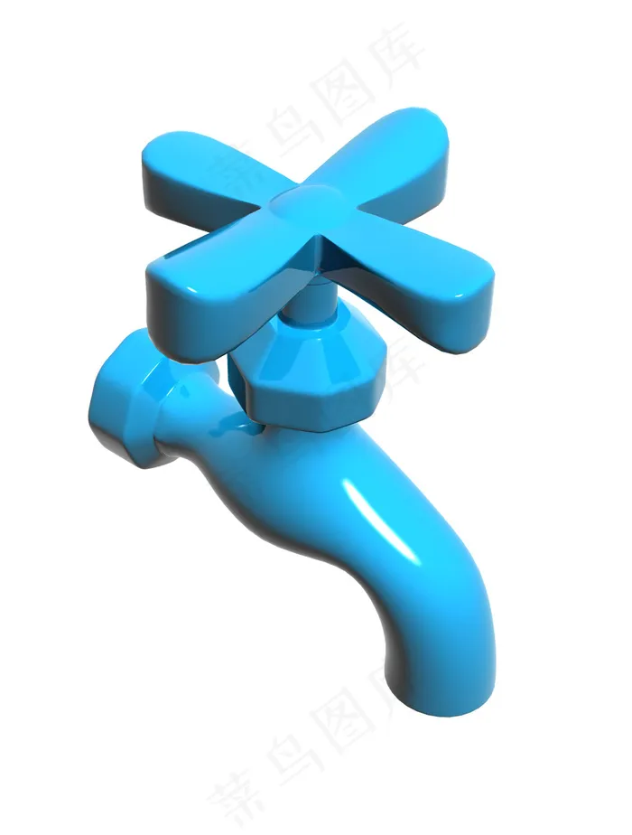 蓝色水龙头psd模版下载