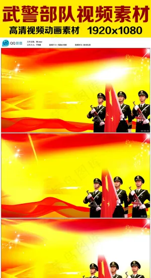 党政武警部队国防视频素材