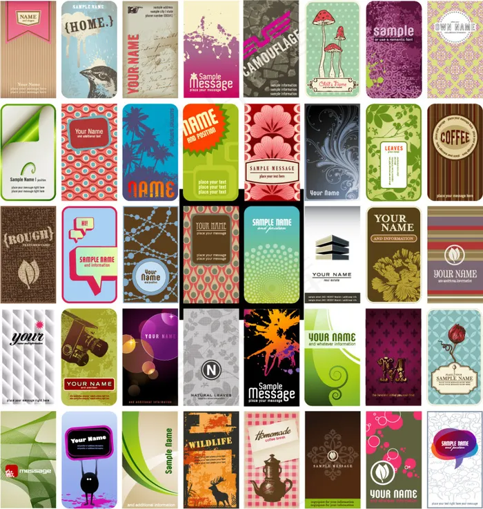 炫彩名片eps,ai矢量模版下载