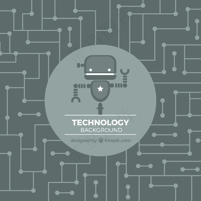 科技感机器人底纹花纹素材